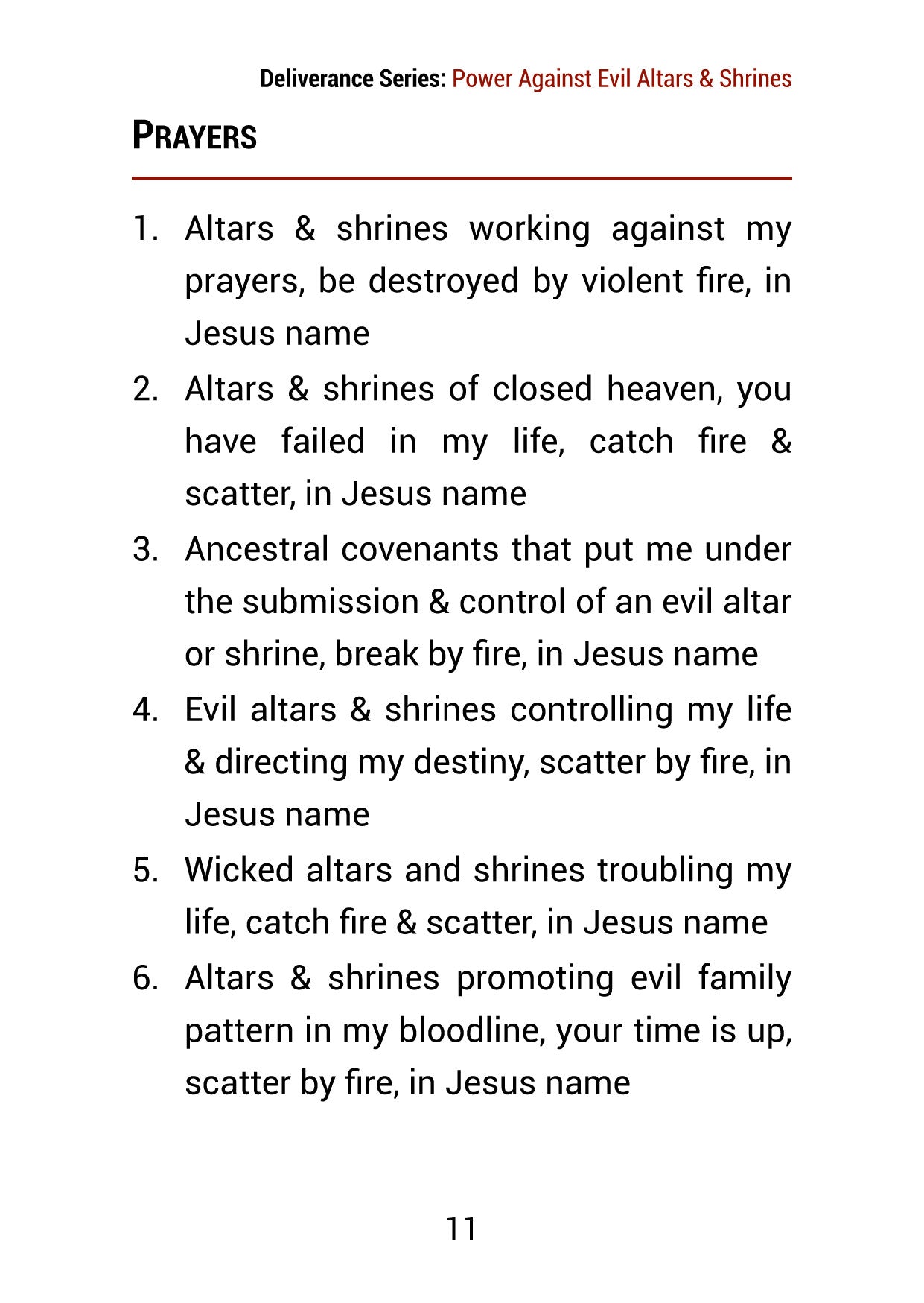 Deliverance Series: Power Against Evil Altars & Shrines